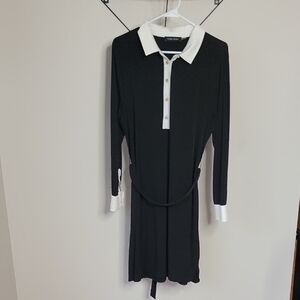 Ivanka Trump Black and White Polo Dress L